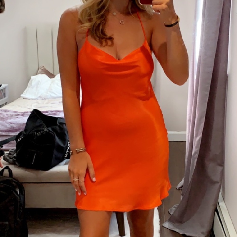 Zara Orange Mini Dress